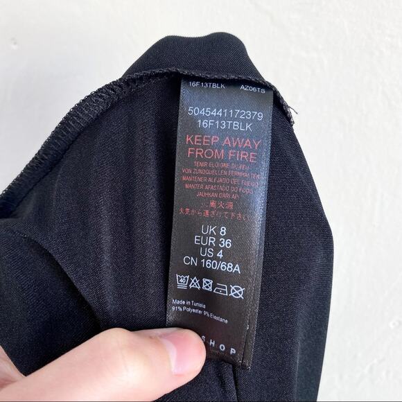 NWT Topshop Black Knit Flare Leg Pull-On Pants - Picture 6 of 7